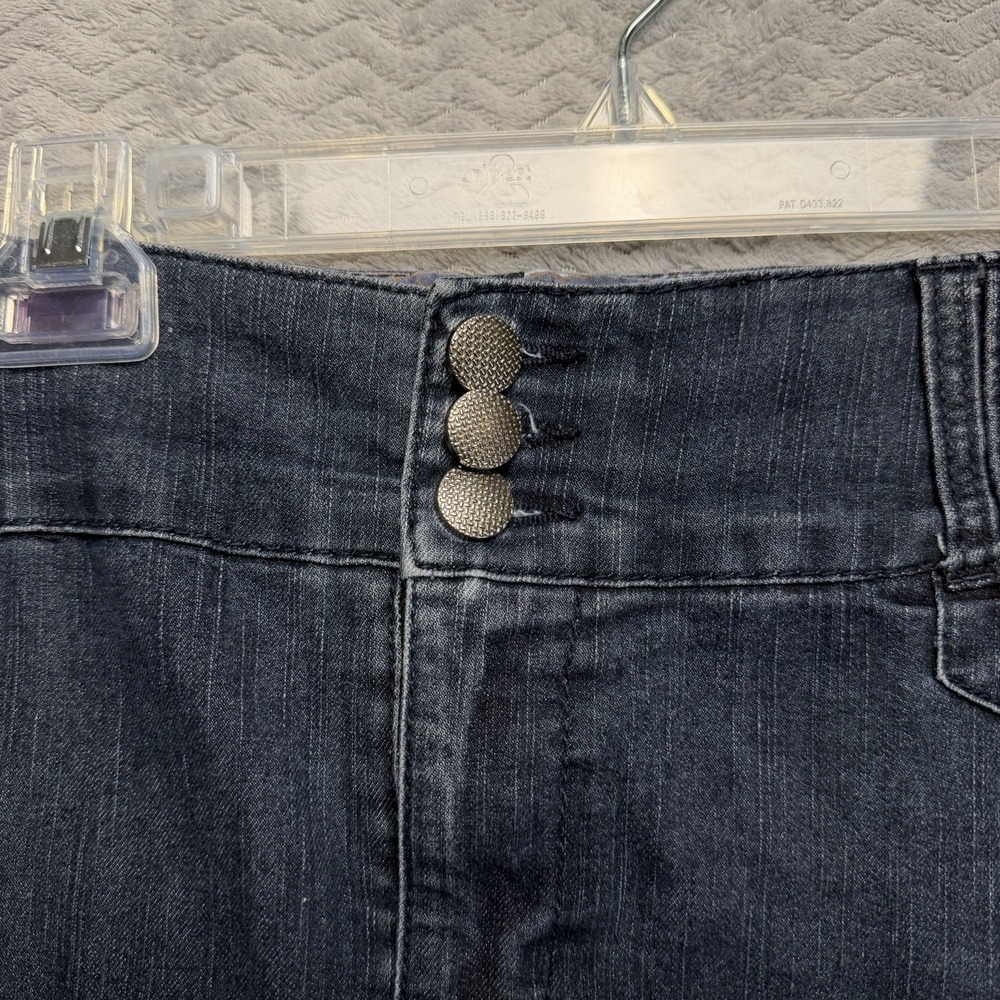 Denim Skirt Women's Size XL Medium Wash Pockets Utility Chic Boho Americana - Picture 3 of 10